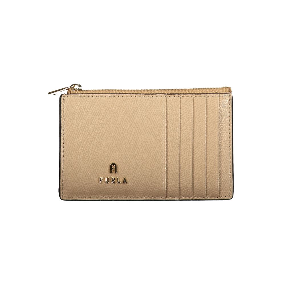 Furla Nero Leather Zip Around Wallet