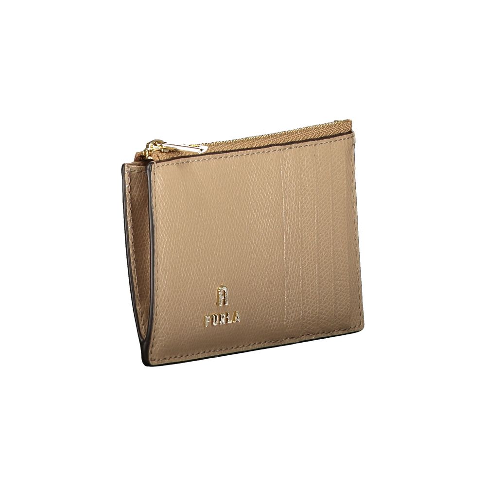 Furla Nero Leather Zip Around Wallet