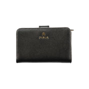 Furla Black Leather Compact Wallet