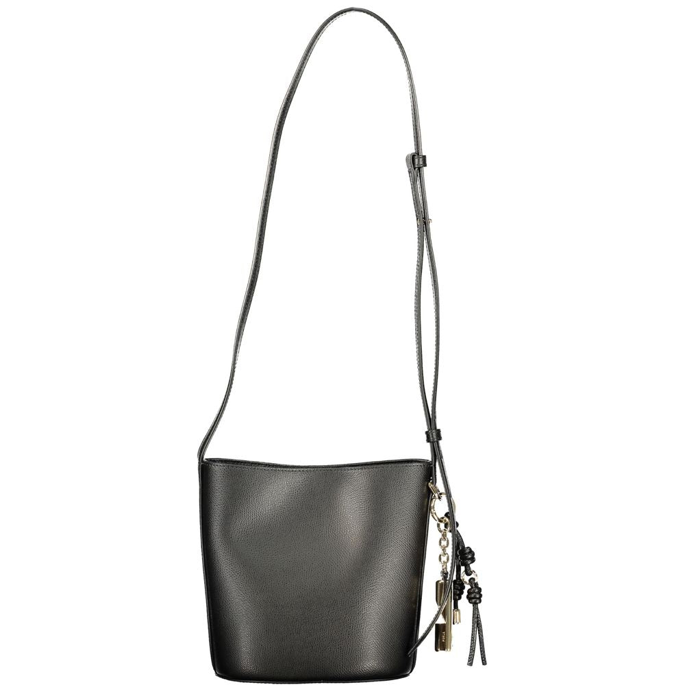 Furla Nero Leather Mini Bucket Bag