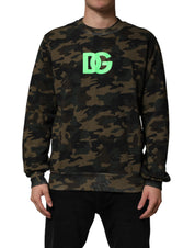 Dolce &amp; Gabbana Flerfärgad Kamouflage Bomullspullovertröja