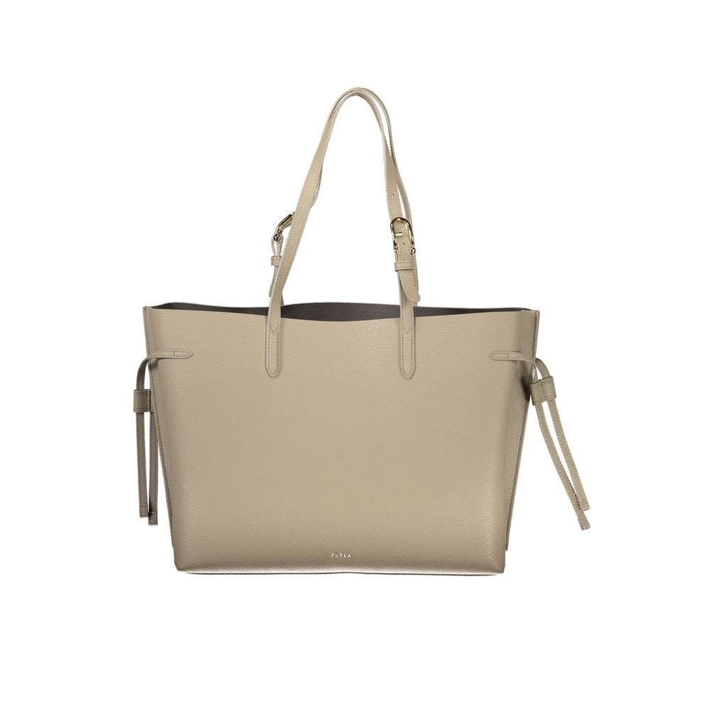 Furla Beige Leather Handbag