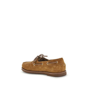 Gianvito Rossi Brown Suede Calf Leather Slip-On Loafers