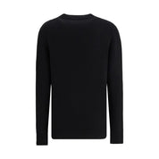 Black Wool-Cashmere Blend Sweatshirt with EKD Knit