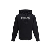 Svart bomullsluvtröja med Burberry-logotyp