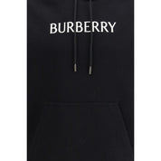 Svart bomullsluvtröja med Burberry-logotyp