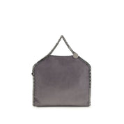 Gray Polyester Falabella Fold Over Handbag