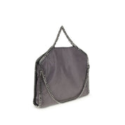 Gray Polyester Falabella Fold Over Handbag