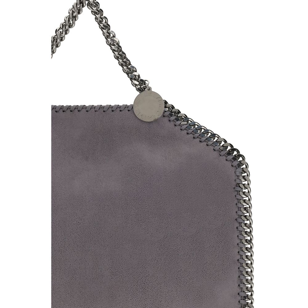 Gray Polyester Falabella Fold Over Handbag