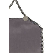 Gray Polyester Falabella Fold Over Handbag