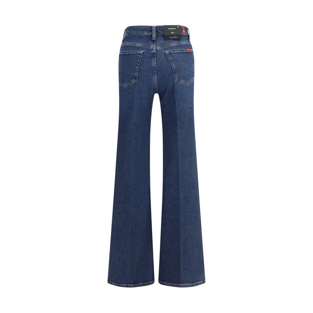 Blue Cotton Flared Jeans - Modern Dojo