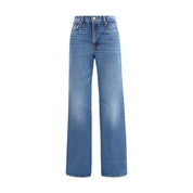 Blue Cotton Flared Jeans - 7FOR