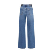Blue Cotton Flared Jeans - 7FOR