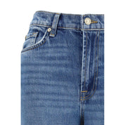 Blue Cotton Flared Jeans - 7FOR