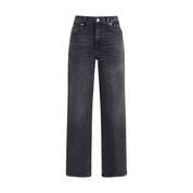 Black Cotton Straight-Leg Jeans - 7 For All Mankind
