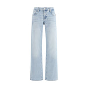 Light Blue Cotton Straight-Leg Jeans - 7 For All Mankind