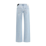 Light Blue Cotton Straight-Leg Jeans - 7 For All Mankind