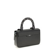 Black Calf Leather Shoulder Bag with Logo - Amiri