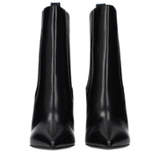 Valentino Garavani svarta läderstövlar med logotyp