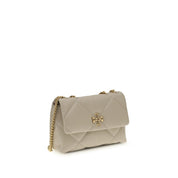 Cream Lambskin Diamond Quilted Shoulder Bag