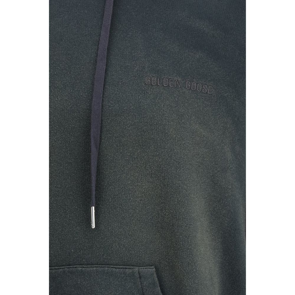 Grön bomullshoodie med broderad logotyp