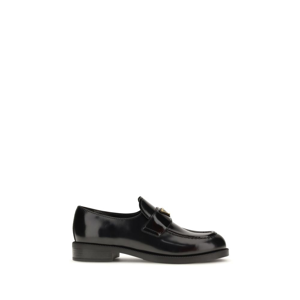 Prada Black Calf Leather Loafers