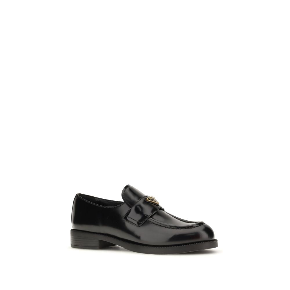Prada Black Calf Leather Loafers