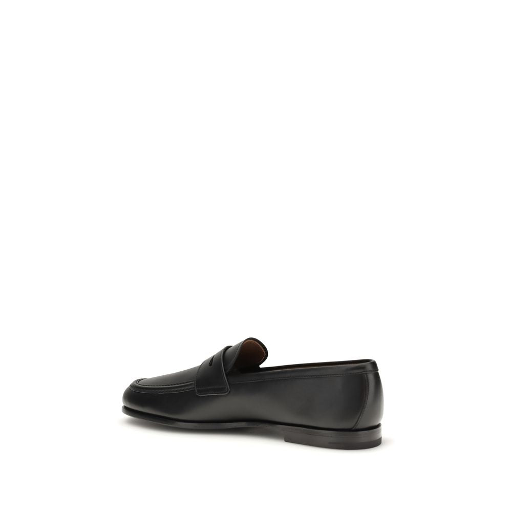 Church's Black Calf Leather Slip-On Loafers