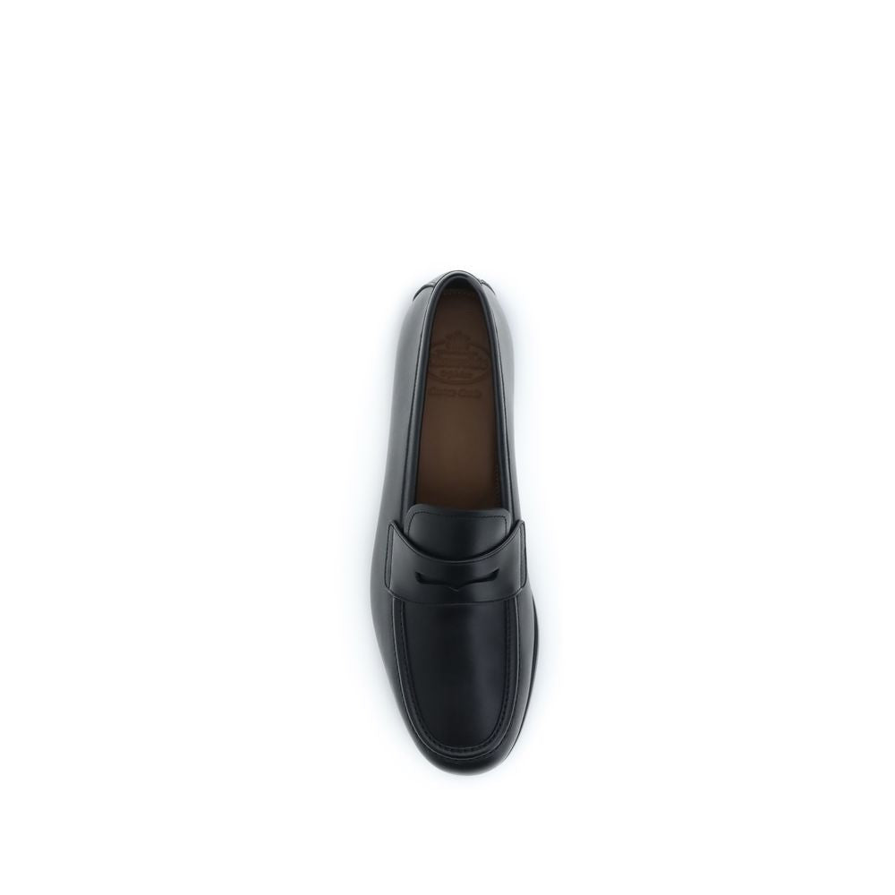 Church's Black Calf Leather Slip-On Loafers