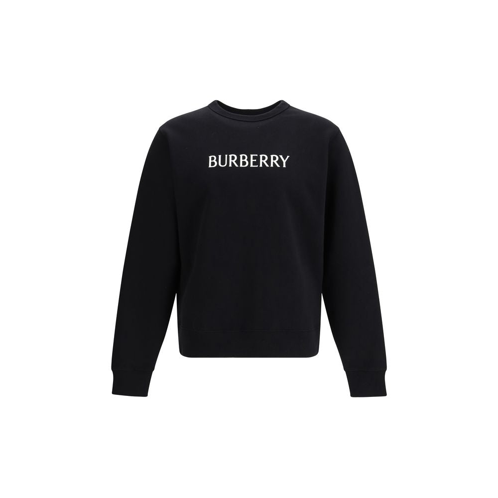 Svart bomullströja med Burberry-logotyp