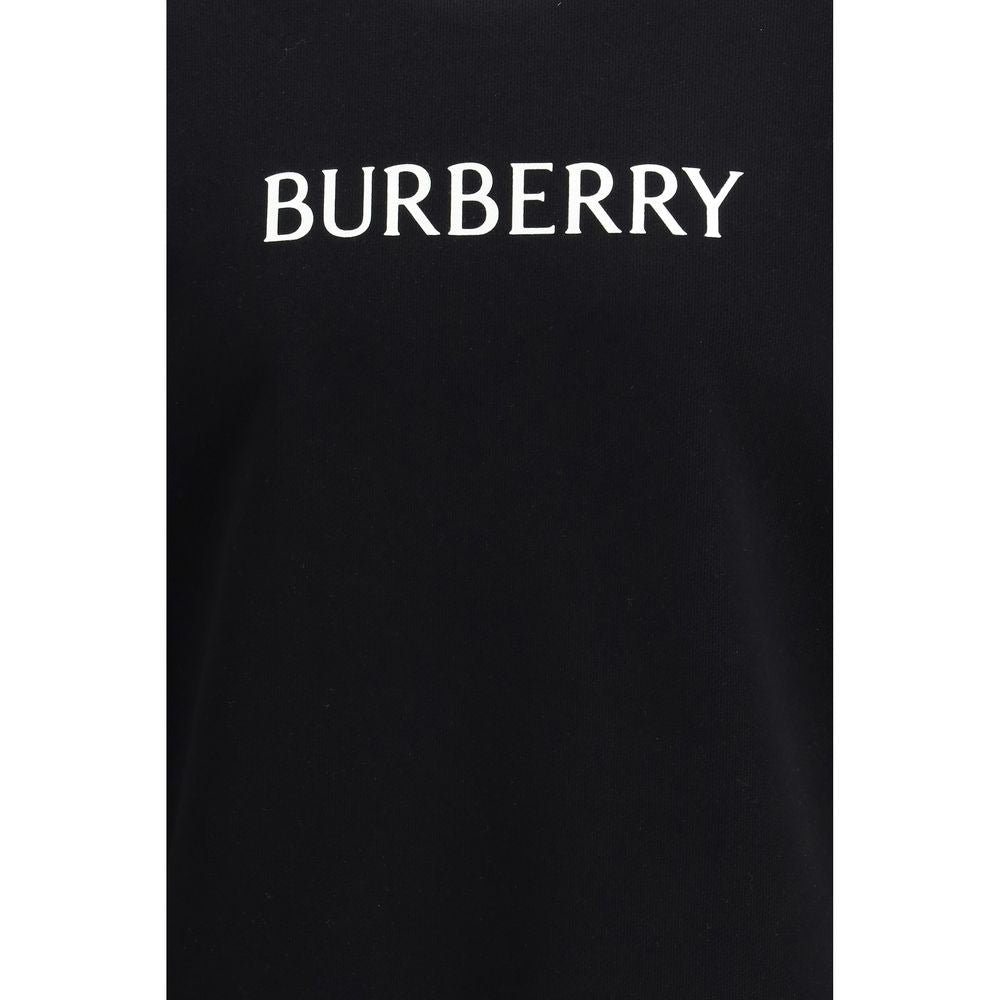 Svart bomullströja med Burberry-logotyp