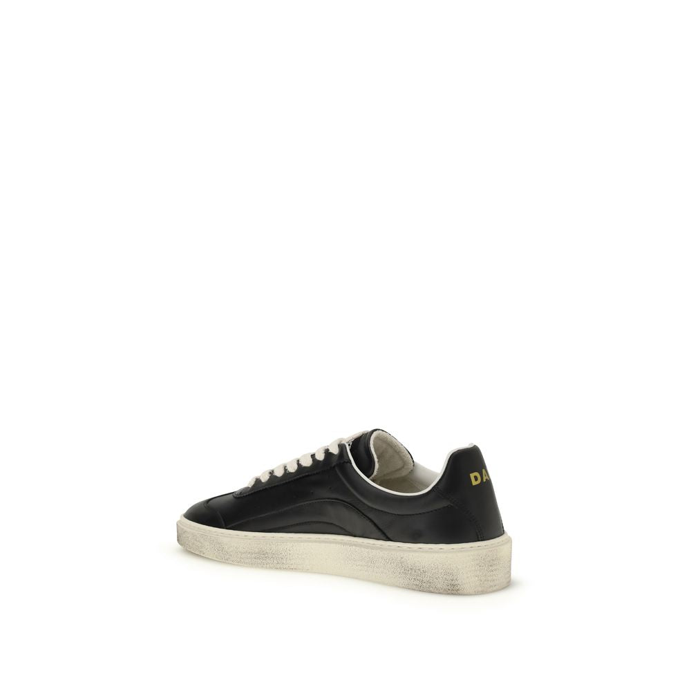 Dsquared² Black Calf Leather Low Top Sneakers