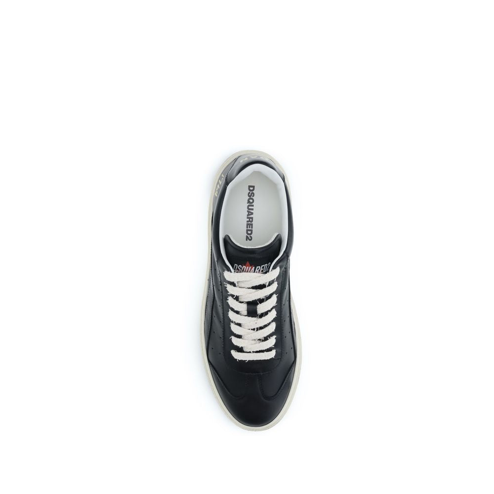 Dsquared² Black Calf Leather Low Top Sneakers