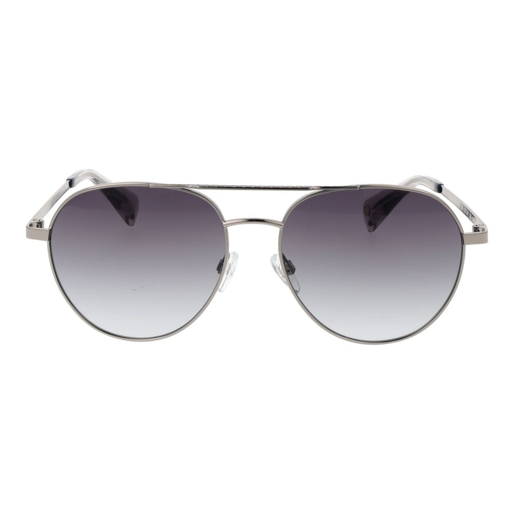 Ted Baker Gunmetal Metal Aviator Sunglasses