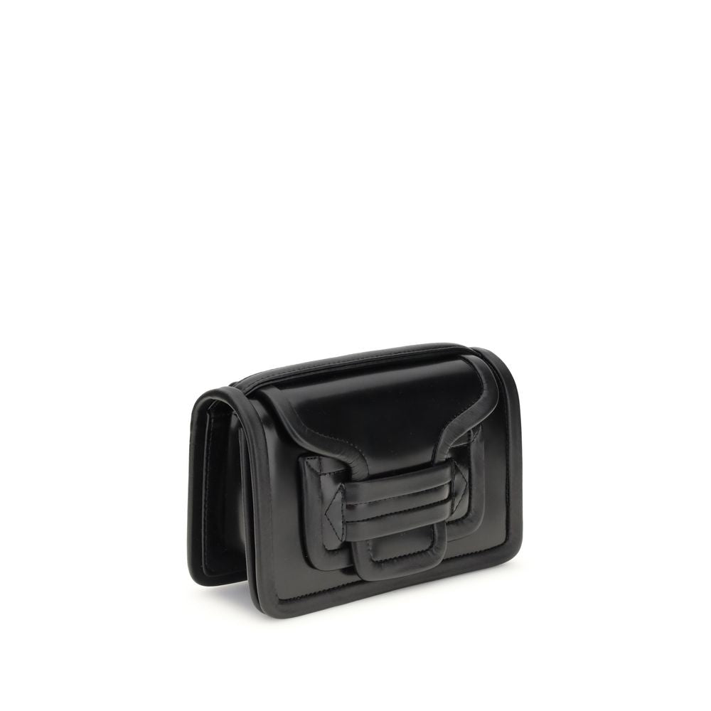 Svart Alpha Axelväska i kalvskinn