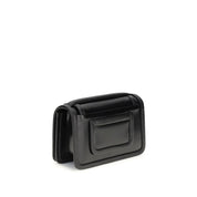 Svart Alpha Axelväska i kalvskinn