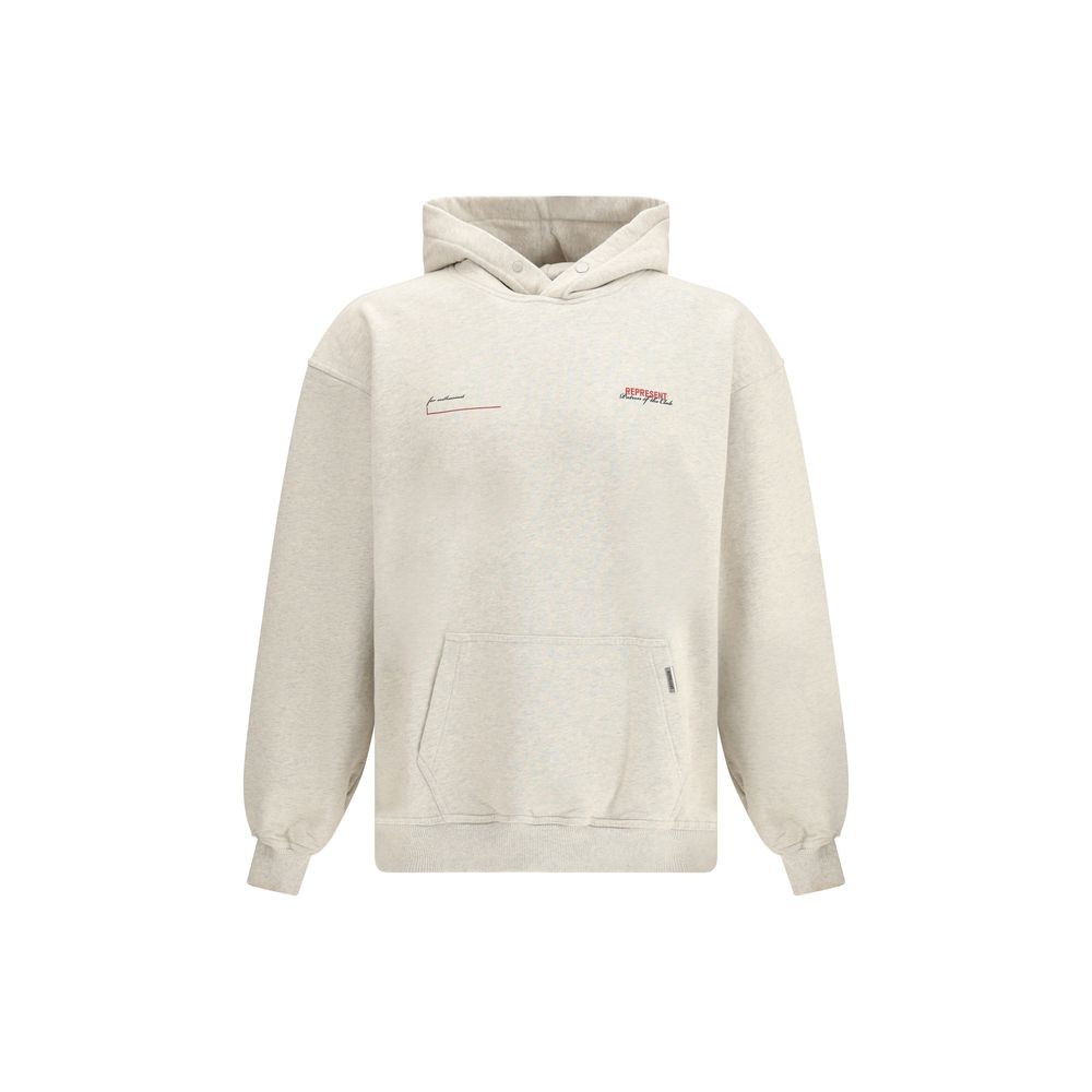 Beige Cotton Monogram Hoodie - Represent