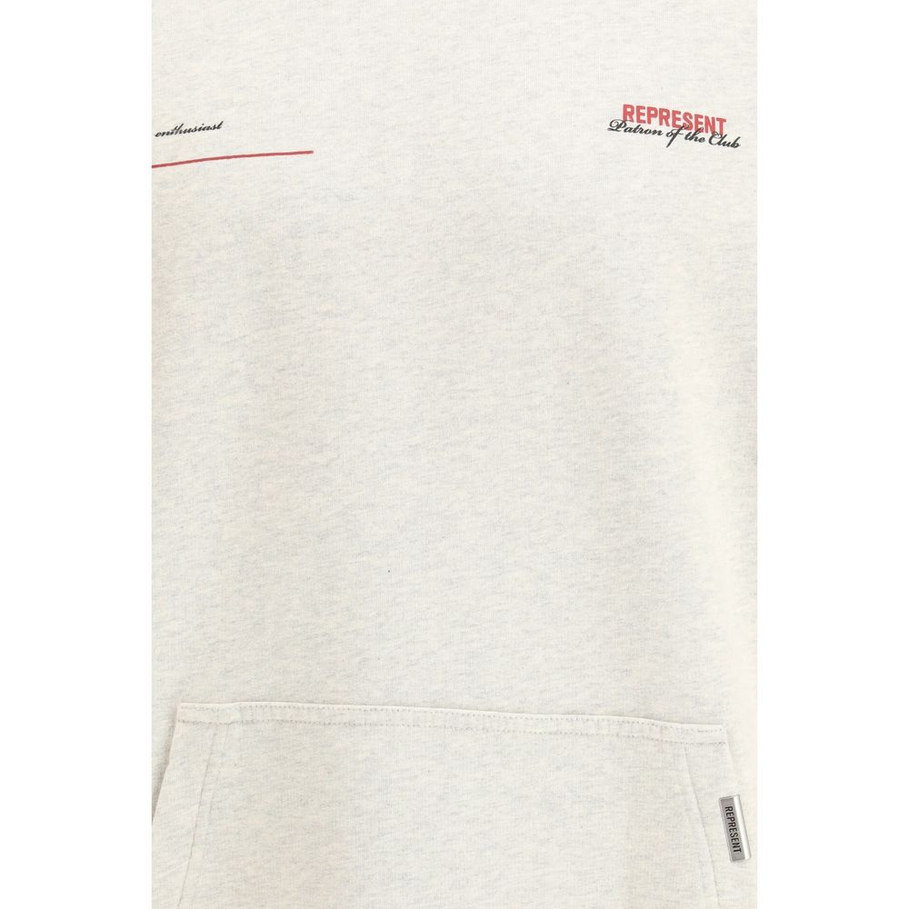 Beige Cotton Monogram Hoodie - Represent