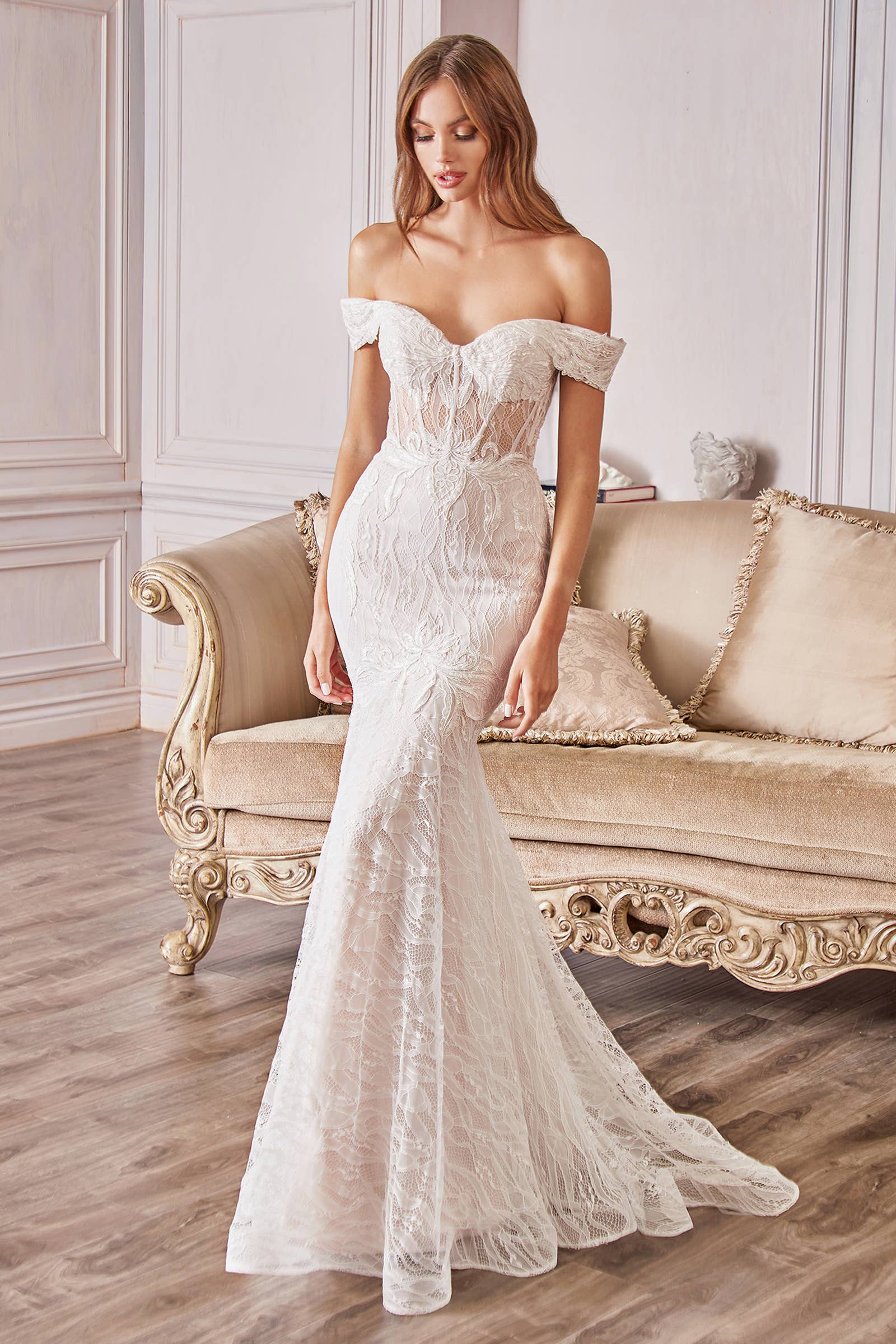 Jolie Gown Off Shoulder Lace Bridal Mermaid